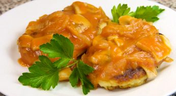 Potato Cakes with Tomato-Mushroom Sauce