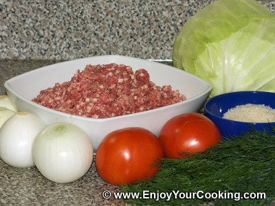 Cabbage Rolls in Tomato Dill Sauce Recipe: Step 1