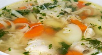 Chicken Soup with Egg Linguine