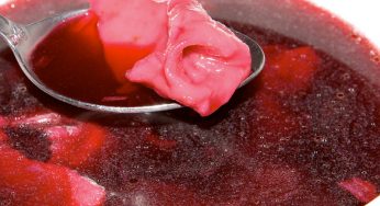 Lenten Borscht with Mushroom Dumplings