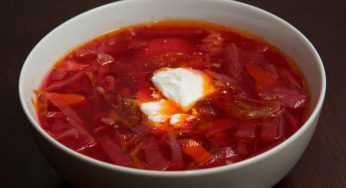 Easier Borscht with Precooked Beets and Beans