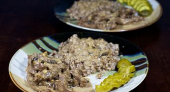 Beef Stroganoff with Mushrooms and Cream