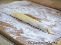 Fold dough into “stick”, seal sides tight
