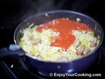 Cabbage Braised with Bratwurst Recipe: Step 6