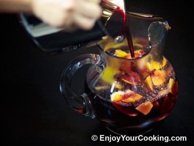 Red Wine Sangria with Peaches, Oranges and Lemons Recipe: Step 12