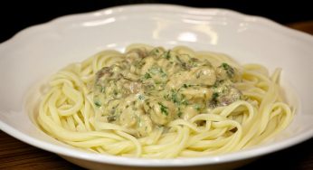 Pasta with Chicken and Mushroom Sauce