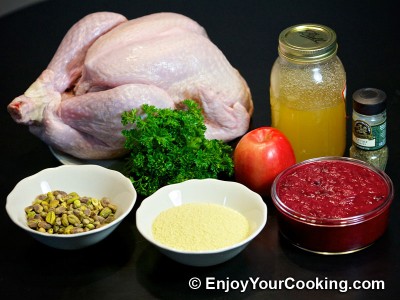 Whole Roast Turkey with Couscous Stuffing Recipe: Step 1
