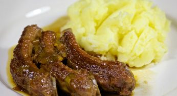 Baby Back Ribs with Soy Sauce, Ginger and Leeks