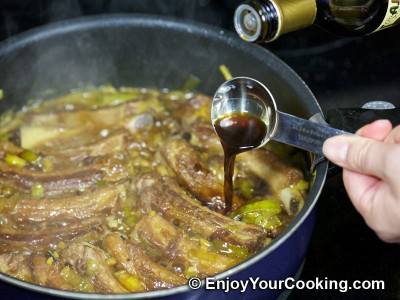 Baby Back Ribs with Soy Sauce, Ginger and Leeks Recipe: Step 20