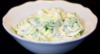 Ramps Spring Salad with Eggs and Cucumbers