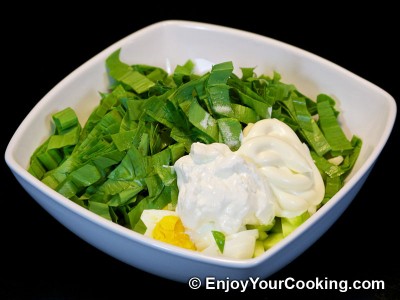 Ramps Spring Salad with Eggs and Cucumbers Recipe: Step 6