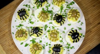 Halloween Spider Decoration for Deviled Eggs