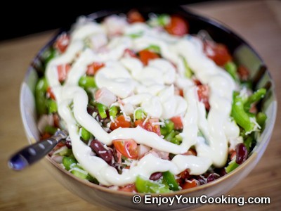 Crab Sticks, Beans, Tomato, Bell Pepper and Cheese Salad Recipe: Step 8