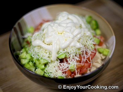 Salad with Chicken and Fresh Vegetables Recipe: Step 9
