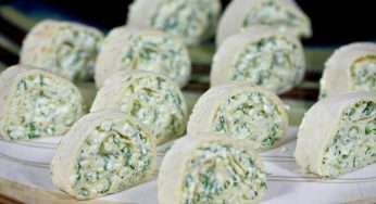 Tortilla Rolls with Fresh Cheese and Garlic