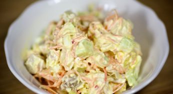 Chicken Salad with Cucumbers and Korean Style Carrots