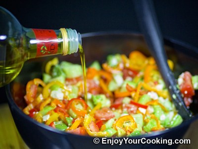 Raw Vegetable Salad with Feta Recipe: Step 8