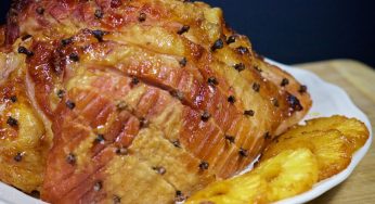 Pineapple Juice and Brown Sugar Glazed Ham