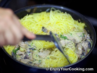 Spaghetti Squash with Chicken and Mushrooms Recipe: Step 14