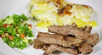 Fried Meat with Mustard and Eggs