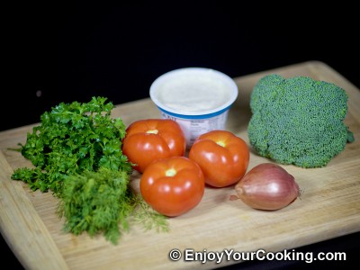 Raw Broccoli and Tomato Salad: Step 1