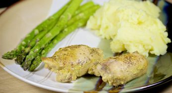 Baked Chicken Thighs in Mustard Soy Sauce