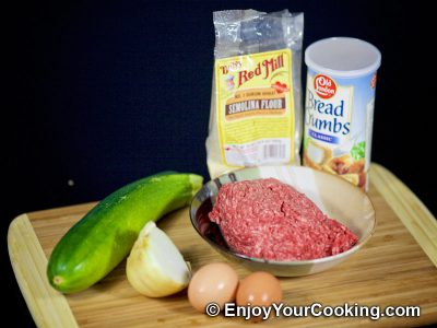 Zucchini and Beef Patties: Step 1