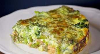 Salmon and Broccoli Frittata