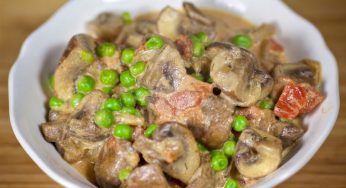 Mushrooms and Peas